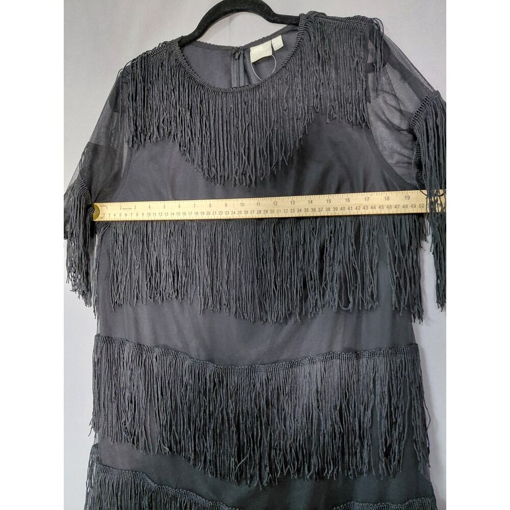 NWT Asos Black Knee Length Lined Dress Women Size 14 - Picture 9 of 13